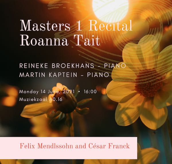 Roanna Tait master recital announcement poster